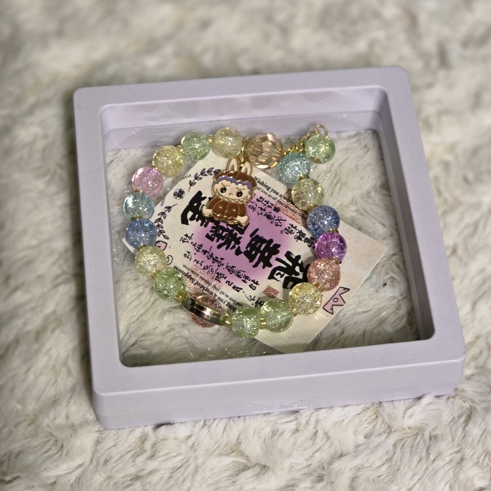 FASHION Labubu Kids/Womens Colorful Stretch‎ Beaded Bracelet NWT
